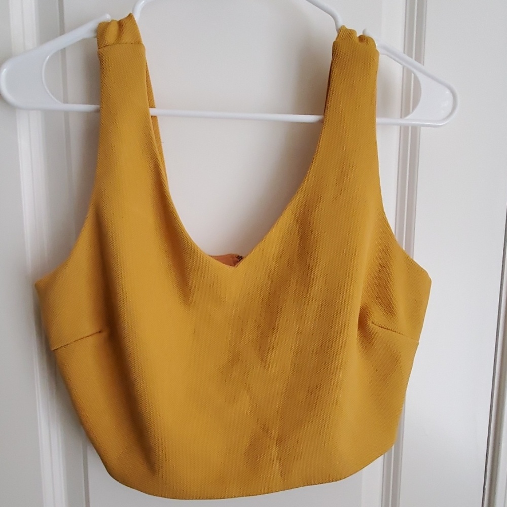 Mustard Plus Size Crop Top